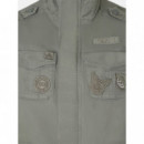 Chaquetas Hombre Chaqueta SILBON Militar Parches Dye Verde
