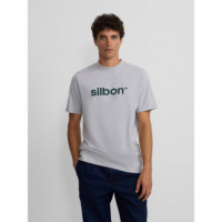 Camisetas Hombre Camiseta SILBON Flock Gris