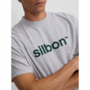 Camisetas Hombre Camiseta SILBON Flock Gris