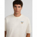 Camisetas Hombre Camiseta SILBON Perfect Set Crema