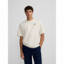 Camisetas Hombre Camiseta SILBON Perfect Set Crema