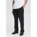 Pantalones !SOLID Alann Pleat True Black