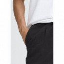 Pantalones !SOLID Alann Pleat True Black
