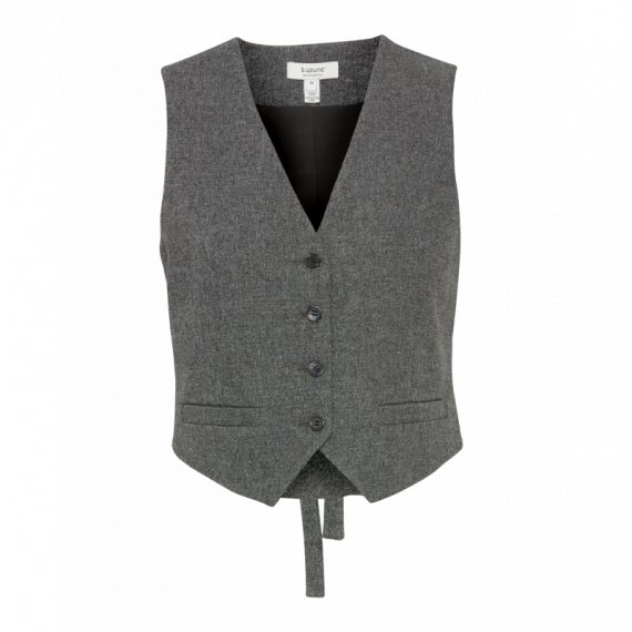B-YOUNG Chaquetas Mujer Chaleco B.young Etona Mid Grey Melange