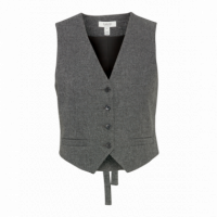 B-YOUNG Chaquetas Mujer Chaleco B.young Etona Mid Grey Melange
