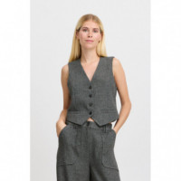 B-YOUNG Chaquetas Mujer Chaleco B.young Etona Mid Grey Melange