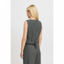 B-YOUNG Chaquetas Mujer Chaleco B.young Etona Mid Grey Melange