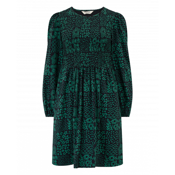 SUGARHILL BRIGHTON Vestidos Vestido Sugarhill Dee Dee Black/green, Doodle Checkerboard