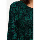 SUGARHILL BRIGHTON Vestidos Vestido Sugarhill Dee Dee Black/green, Doodle Checkerboard