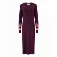 SUGARHILL BRIGHTON Vestidos Vestido Sugarhill Dania Burgundy, Sleeve Stripes