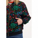 SUGARHILL BRIGHTON Chaquetas Mujer Chaqueta Sugarhill Bobbi Black, Snake Floral