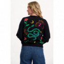 SUGARHILL BRIGHTON Jerséis y Sudaderas Cárdigan Sugarhill Adrian Black, Snake Floral
