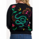 SUGARHILL BRIGHTON Jerséis y Sudaderas Cárdigan Sugarhill Adrian Black, Snake Floral