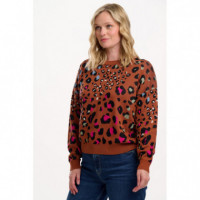 SUGARHILL BRIGHTON Jerséis y Sudaderas Jersey Sugarhill Andi Tan, Rainbow Leopard