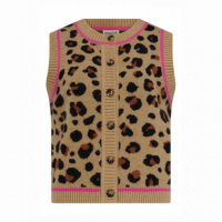 SUGARHILL BRIGHTON Jerséis y Sudaderas Chaleco Sugarhill Natalie Tan/black, Natural Leopard