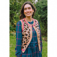 SUGARHILL BRIGHTON Jerséis y Sudaderas Chaleco Sugarhill Natalie Tan/black, Natural Leopard