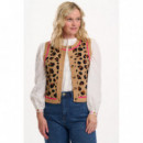 SUGARHILL BRIGHTON Jerséis y Sudaderas Chaleco Sugarhill Natalie Tan/black, Natural Leopard