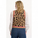 SUGARHILL BRIGHTON Jerséis y Sudaderas Chaleco Sugarhill Natalie Tan/black, Natural Leopard