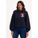 SUGARHILL BRIGHTON Jerséis y Sudaderas Jersey Sugarhill Essie Navy, Leopard Rays