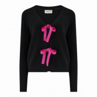 SUGARHILL BRIGHTON Jerséis y Sudaderas Cárdigan Sugarhill Philly Bow Black/pink