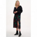 SUGARHILL BRIGHTON Falda Sugarhill Rosalind Black, Snake Floral