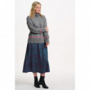 SUGARHILL BRIGHTON Falda Sugarhill Krista Green, Layered Spot