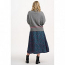 SUGARHILL BRIGHTON Falda Sugarhill Krista Green, Layered Spot