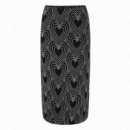 SUGARHILL BRIGHTON Falda Sugarhill Faith Black/off White, Heart Explosion