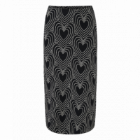 SUGARHILL BRIGHTON Falda Sugarhill Faith Black/off White, Heart Explosion