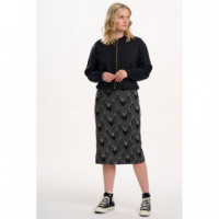 SUGARHILL BRIGHTON Falda Sugarhill Faith Black/off White, Heart Explosion