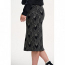 SUGARHILL BRIGHTON Falda Sugarhill Faith Black/off White, Heart Explosion