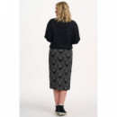 SUGARHILL BRIGHTON Falda Sugarhill Faith Black/off White, Heart Explosion