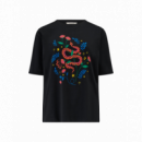 SUGARHILL BRIGHTON Camisetas Mujer Camiseta Sugarhill Kinsley Black/multi, Snake Floral