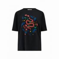 SUGARHILL BRIGHTON Camisetas Mujer Camiseta Sugarhill Kinsley Black/multi, Snake Floral