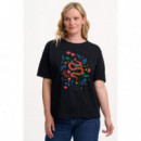 SUGARHILL BRIGHTON Camisetas Mujer Camiseta Sugarhill Kinsley Black/multi, Snake Floral