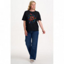 SUGARHILL BRIGHTON Camisetas Mujer Camiseta Sugarhill Kinsley Black/multi, Snake Floral