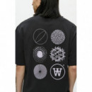 Camisetas Hombre Camiseta Double a By WOOD WOOD Liam Black