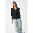 Blusas y Camisas Blusa TIFFOSI Salero Lyons Blue