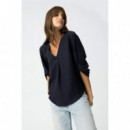 Blusas y Camisas Blusa TIFFOSI Salero Lyons Blue