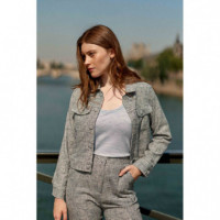 Chaqueta Mujer Chaqueta LA PETITE ÉTOILE Vana Vichy Azul