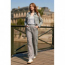 Pantalones Mujer Pantalón LA PETITE ÉTOILE Palmo Vichy Azul