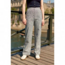 Pantalones Mujer Pantalón LA PETITE ÉTOILE Palmo Vichy Azul