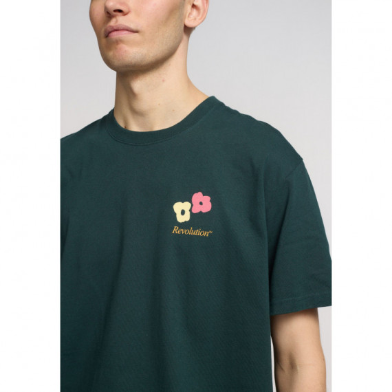 Camisetas Hombre Camiseta REVOLUTION 1423 Flo Darkgreen