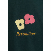 Camisetas Hombre Camiseta REVOLUTION 1423 Flo Darkgreen