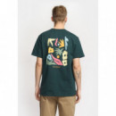 Camisetas Hombre Camiseta REVOLUTION 1423 Flo Darkgreen