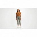 Pantalones Pantalón Chino DOCKERS de Mujer Slim Fit Weekend Camo Green