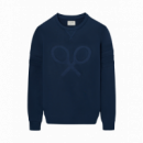 Jerséis y Sudaderas Sudadera SILBON Raqueta Relieve Marino