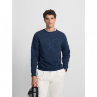 Jerséis y Sudaderas Sudadera SILBON Raqueta Relieve Marino