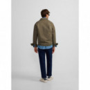 Chaquetas Hombre Chaqueta SILBON Garment Dye Khaki