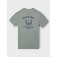 Camisetas Hombre Camiseta SILBON Soldiers Khaki